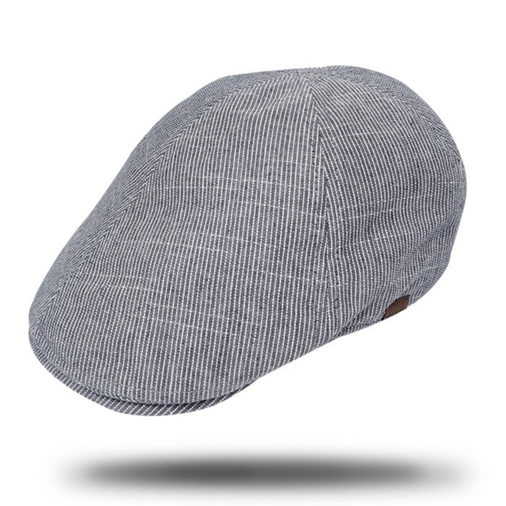 Stanton Cotton Blend Flat Cap - SY335-GRY-M